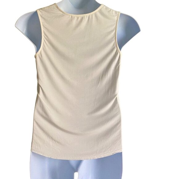 Bunulu Sleeveless Top with Detailed Embroidered Neckline Women's Medium - Picture 6 of 10